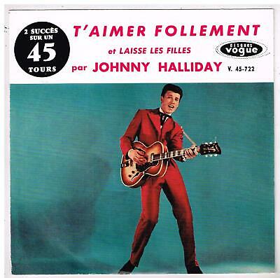 Johnny Hallyday (encore Halliday) sur un de ses premiers vinyles.
