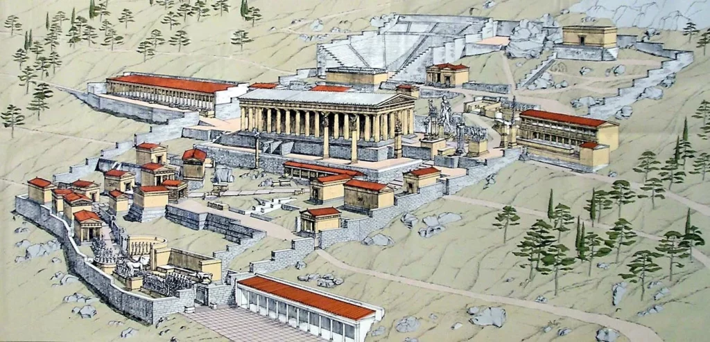 Plan du Sanctuaire de Delphes