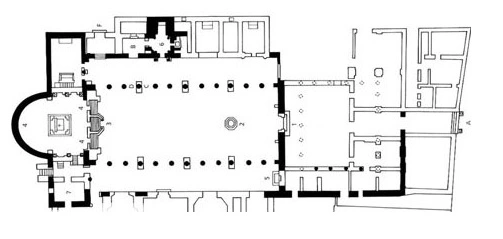 Plan de la basilique Sainte-Praxède.