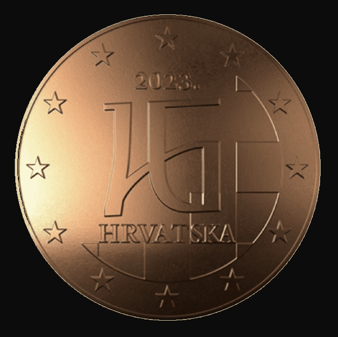 Après adoption de l'euro par la Croatie en 2023 : 5 centimes.