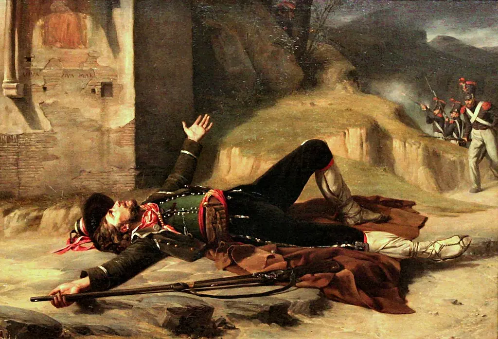 Brigand mourant - tableau de Guillaume Bodinier en 1824.