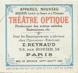 Publicité pour le Théâtre optique d'Émile Reynaud.